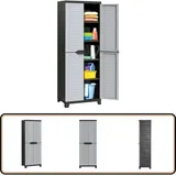 Kunststoffschrank 65x45x181 cm - Aufbewahrungsbox - Garderobe - Schuhschrank - Werkzeugschrank - Kunststoffeinrichtung