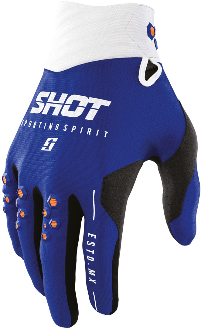 Shot Contact Spirit Motorcross handschoenen, blauw, 4XL
