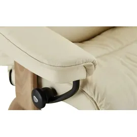 Stressless Relaxsessel Reno Leder 79 x 108 x 75 cm Creme mit Hocker