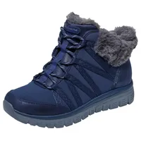 SKECHERS Damen Graceful Cozy Strolls Stiefelette, Navy Nylon/Webbing/Faux Fur, 39 EU - 39 EU