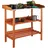 Relaxdays Pflanztisch Holz Metallplatte 87,5 x 91,8 x 41,5 cm orange