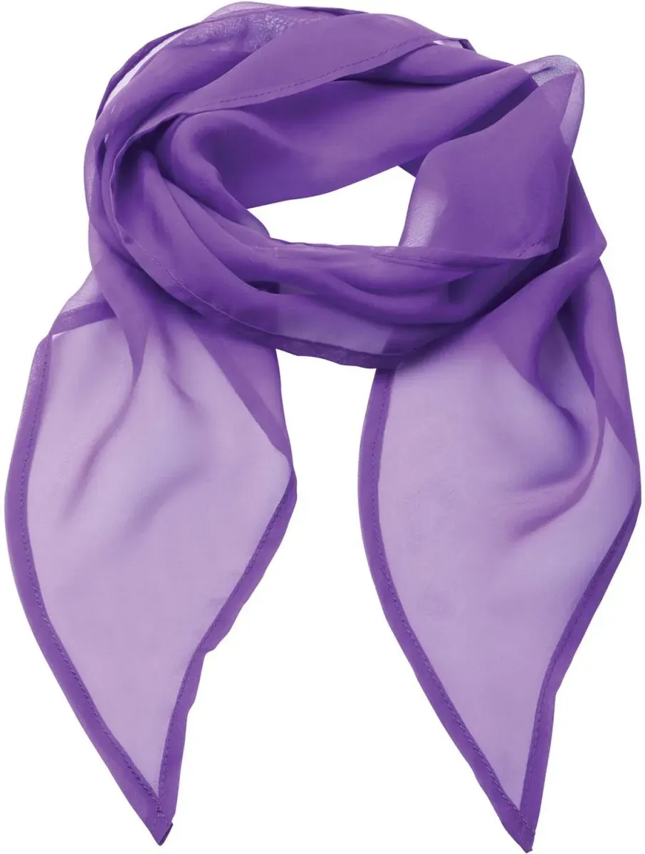 Premier Workwear Damen Chiffonschal 'Colours' Tuch PR740 rich violet (ca. pantone 2587) 98 x 16,5 cm
