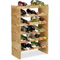 Relaxdays Weinregal 60 x 28,5 x 86 cm Natur