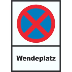 HB-Druck Parken verboten Wendeplatz Schild A3 (297x420mm)