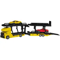 Happy People Auto ADAC DieCast Transporter, mit Anhänger -