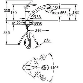 Grohe Eurodisc chrom 32257001