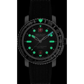Swiss Military Black Marlin Silikon 44 mm SMWGN0001701