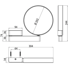 EMCO 109500117 Wandspiegel chrom