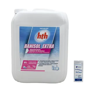 HTH Banisol Extra flüssig – 10 l | Teichentkalker – Pflegemittel + 10 HPS-Tests gratis 6 in 1