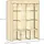 Homcom Stoffschrank, Kleiderschrank mit Kleiderstangen, 8 Ebenen, Faltschrank, Faltbare Garderobe für Schlafzimmer, Flur, Vliesstoff, Beige, 125 x 43 x 162,5 cm