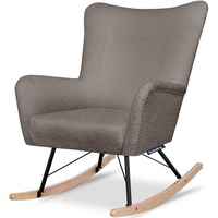 Konsimo Schaukelsessel ADDUCTI Stillsessel, breiter Sitz für mehr Komfort, ein Schaukelstuhl für jeden Stil, Hergestellt in EU braun