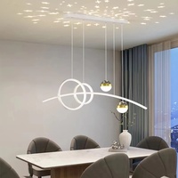 Pendelleuchte Esstisch, LED Hängeleuchte esstisch Pendelleuchte dimmbar mit Fernbedienung pendellampe höhenverstellbar Kronleuchter Lampe für Wohnzimmer Esszimmer Küche Büro (Weiß, L120cm)