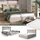 VitaliSpa Polsterbett Grau, Holzwerkstoff, Rechteckig, Schlafzimmer, Betten