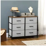 Homcom Sideboard 80 x 62,5 x 30 cm Grau