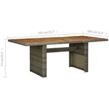 vidaXL Gartentisch 72 x 72 x 74 cm Braun