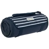 Outdoordecke Picknickdecke 125x150 cm beschichtete Unterseite, anndora, wasserabweisend - schnell zusammenrollar - praktischer Trageriemen blau