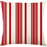 Kissenbezug 80x80 Rot Gestreift Beige Kopfkissenbezug Baumwolle Leinen Sofakissen Mit Reißverschluss Dauerhaft Knitterfreie Starke Atmungsaktivität Couchkissen 1 Stück