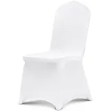 Vevor Stuhlhussen aus Polyester-Spandex 105 STK. Weiß, Abnehmbare & Waschbare & Dehnbare Stuhlüberzüge, Universell Passend für Esszimmer Partys Hochzeiten Bankette, Stuhlhüllen Stuhlbezüge