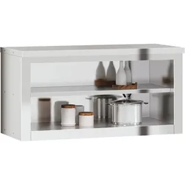 vidaXL Küchen-Wandschrank mit Ablage Edelstahl