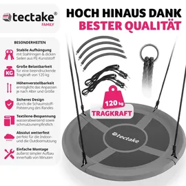 Tectake Nestschaukel Swayer Grau/Schwarz