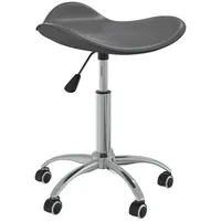 VidaXL Friseur Rollhocker Grau Kunstleder