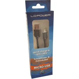 LC-POWER USB-A auf Micro-USB 1 m Schwarz