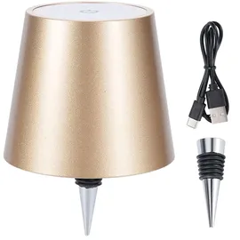 ideoon lights Akku Flaschenlampe Gold
