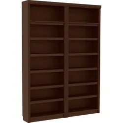 Bibliothek HOME AFFAIRE "Soeren", braun (dunkelbraun), B:160cm H:220cm T:29cm, Massivholz, Regale, Mit viel Stauraum
