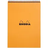 Rhodia 18500C Note Pad mit Doppelspirale, DIN A4, 80 g, 21 x 29.7 cm, 80 Blatt, orange