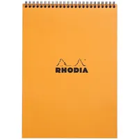 Rhodia 18500C Note Pad mit Doppelspirale, DIN A4, 80 g, 21 x 29.7 cm, 80 Blatt, orange