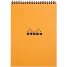 Rhodia 18500C Note Pad mit Doppelspirale, DIN A4, 80 g, 21 x 29.7 cm, 80 Blatt, orange