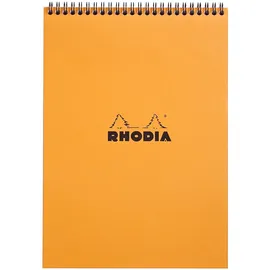 Rhodia 18500C Note Pad mit Doppelspirale, DIN A4, 80 g, 21 x 29.7 cm, 80 Blatt, orange