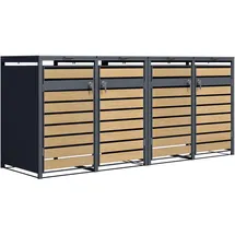 Axi Mülltonnenbox Lucas 80 x 116 x 264 cm braun