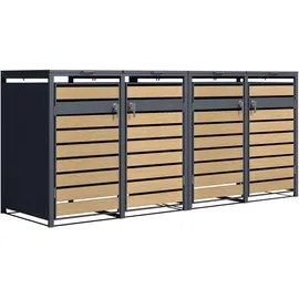 Axi Mülltonnenbox Lucas 80 x 116 x 264 cm braun