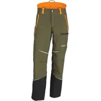 KOX Schnittschutzhose Mistral 3.0 Grün/orange Größe 98 schlank und groß Typ A Kwf-standard