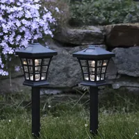 Star trading deutschland gmbh LED-Solar-Pathlights, 2er Set, Farbe: schwarz
