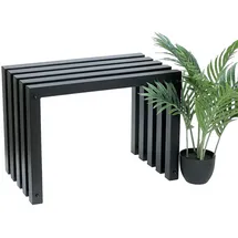 DanDiBo Ambiente Hocker Metall 60 x 43,5 x 37 cm Schwarz