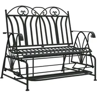 VidaXL Schaukelbank 2-Sitzer 114 cm Schwarz Stahl