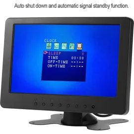 docooler 7 Zoll TFT LCD Monitor Bildschirm 16: 9 1024 * 600 BNC AV Video Audio für PC-Sicherheit VCD DVD EU-Stecker
