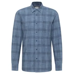 Langarmhemd MUSTANG "Herren Style Cullman", Herren, Gr. M, US-Größen, blau 12720, Denim/Jeans, 100% Baumwolle, slim fit, Hemden