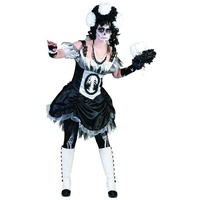 Funny Fashion Hexen-Kostüm Geisterbraut Kostüm für Damen - Halloween Vampir S schwarz 40/42