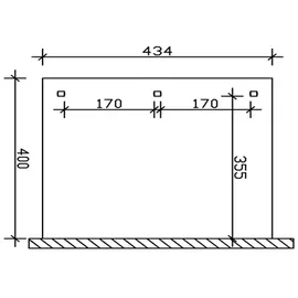 SKANHOLZ Terrassenüberdachung Andria 434 x 400 cm beige