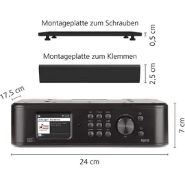 Imperial DABMAN i460 (sw) Internet Küchenradio Internet, DAB+, FM, Bluetooth®, WLAN), Radio, Schwarz