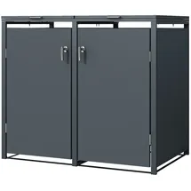 ML-Design Mülltonnenbox 2er 132 x 80 x 116,3 cm grau