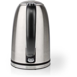 Nedis Wasserkocher - 1.7 l - Edelstahl - - Um 360 Grad drehbar - Verdecktes Heizelement - Strix Controller - Boil-dry protection