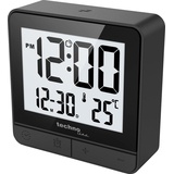 Technoline Wecker WT 375 mit Funkuhrwerk Anzeige mit E-Ink/E-Paper Funktion schwarz