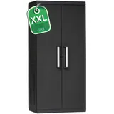 Ondis24 Kunststoffschrank Hero Haushaltschrank Mehrzweckschrank XXL, 88 x 54 x 190 (H) cm, schnell aufgebaut, robuster Kunststoff (Hochschrank)