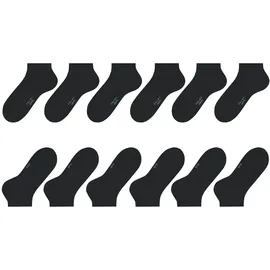 Falke Happy Sneakersocken 6er Pack Schwarz 43-46