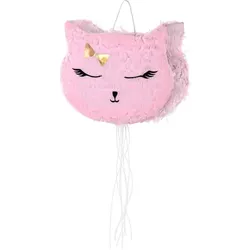 PartyDeco Pinata Katze rosa Partyspiel