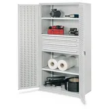 Kappes Schwerlastschrank Stahl 1.950 x 1.000 x 600 mm lichtgrau 3 Böden 3 Schubladen